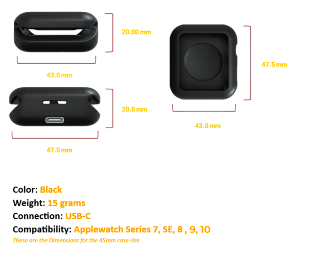 SMARGER Applewatch Wearable Charger (Series 8/9/10) as seen on Kickstarter